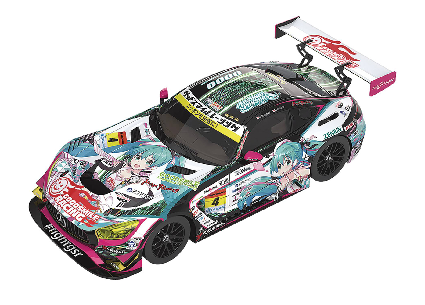 Image: Hatsune Miku GT Project Mini-Car AMG  (2019 Super GT version) (1/64 scale) - Good Smile Racing