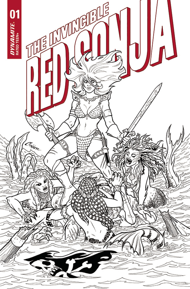 Image: Invincible Red Sonja #1 (incentive 1:15 cover - Conner line art)  [2021] - Dynamite