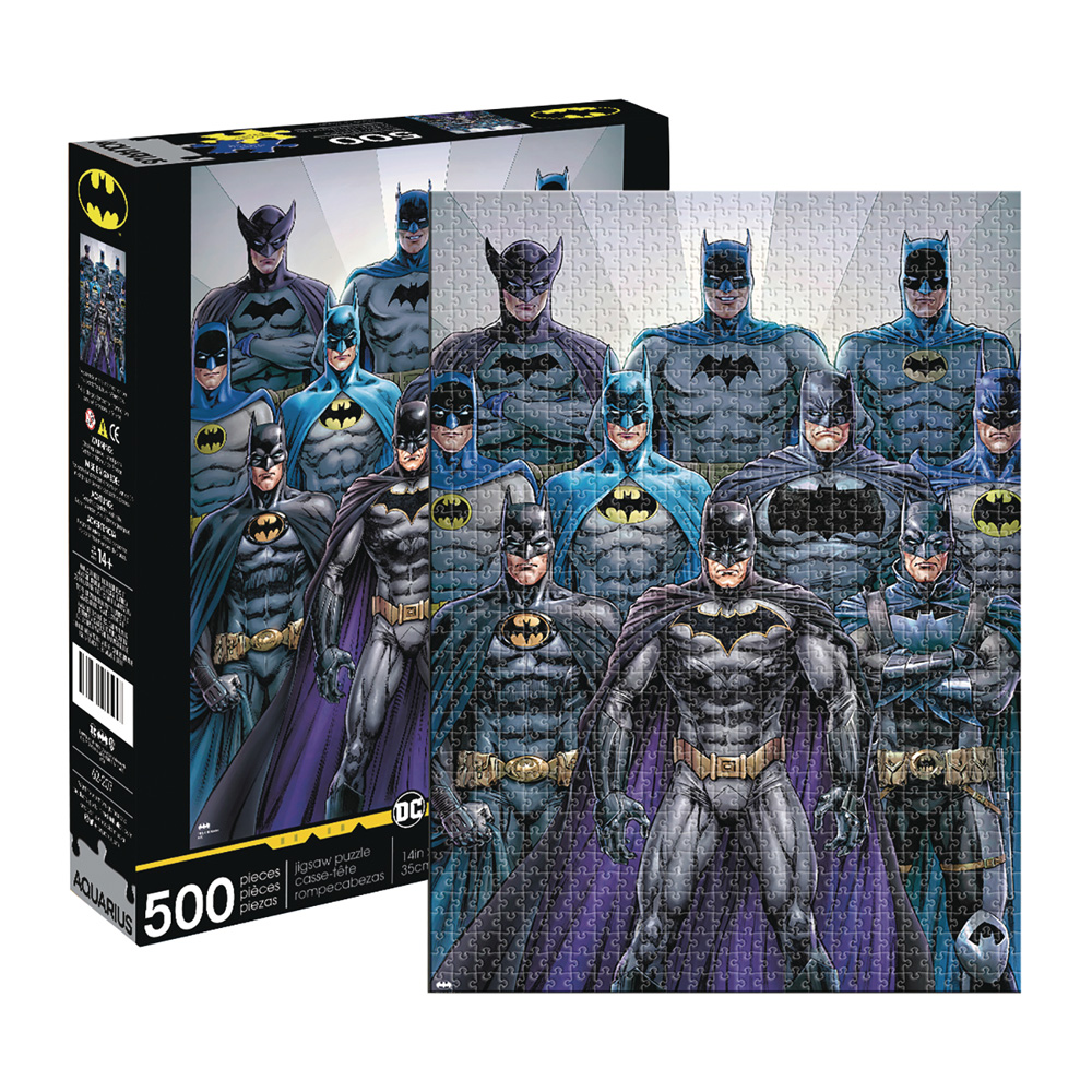 Image: DC Comics 500-Piece Puzzle: Batman Batsuits  - Nmr Distribution America