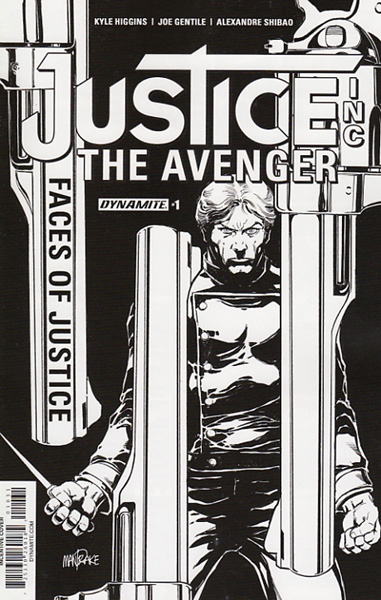 Image: Justice Inc. The Avenger #1 (Mandrake b&w incentive cover - 01031) (10-copy)  [2017] - Dynamite