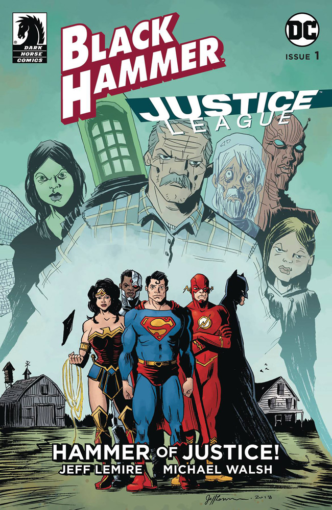 Image: Black Hammer / Justice League: Hammer of Justice #1 (cover D - Shimizu) - Dark Horse Comics