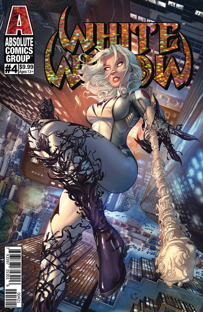 Image: White Widow #4 (cover B - Ehnot Gold Foil Logo) - Absolute Comics Group / Red Gi