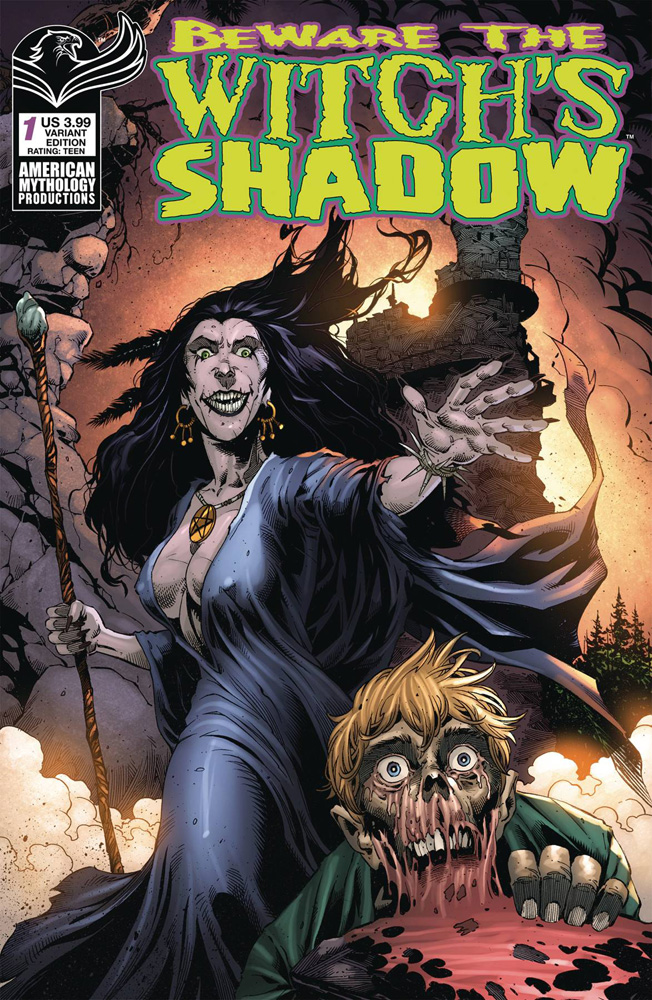Image: Beware the Witch's Shadow #1 (cover B - Bonk) - American Mythology Productions