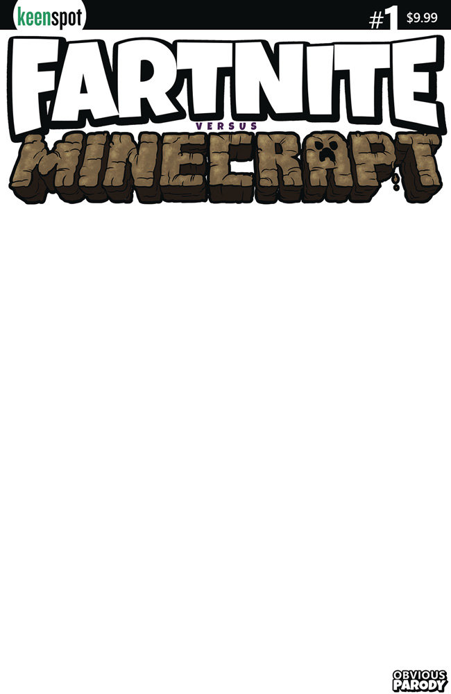 Image: Fartnite vs. Minecrapt #1 (cover B - blank sketch) - Keenspot Entertainment