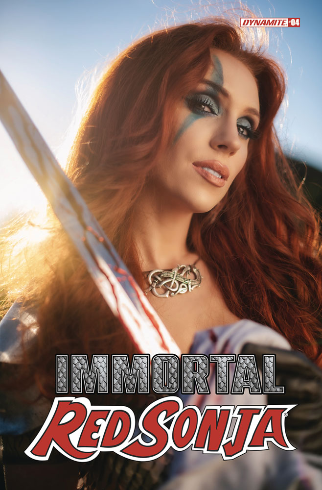 Image: Immortal Red Sonja #4 (cover E - Cosplay) - Dynamite