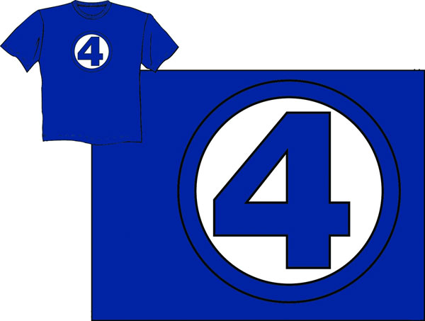 Image: Fantastic Four Symbol I T-Shirt  (XXL) - 