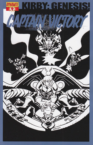 Image: Kirby: Genesis Captain Victory #4 (15-copy Oeming B&W incentive cover) - Dynamite