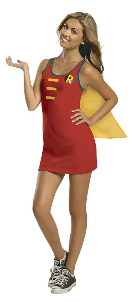Image: DC Tank Dress: Robin Cape  (L) - Rubies Costumes Company Inc