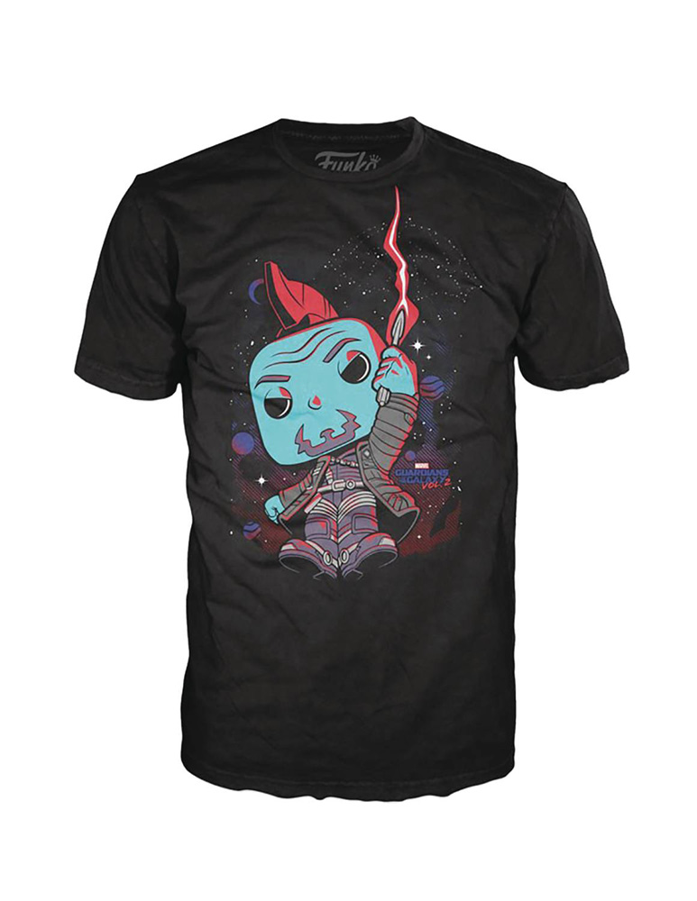 Image: Pop! Tees Marvel T-Shirt: Yondu with Umbrella  (S) - Funko
