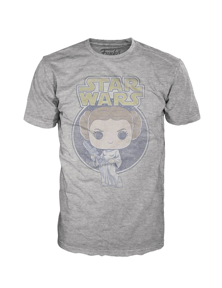 Image: Pop! Tees Star Wars T-Shirt: Princess Leia Retro  (S) - Funko