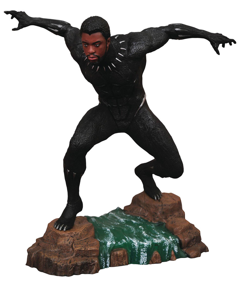 Image: Marvel Gallery PVC Diorama: Black Panther  (Unmasked) - Diamond Select Toys LLC