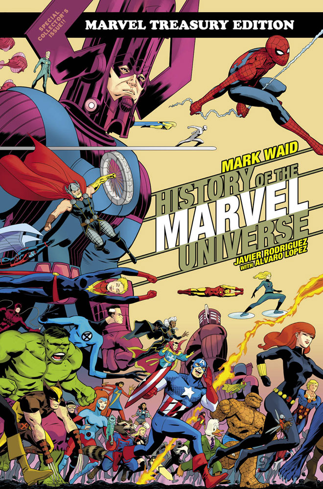 Image: History of the Marvel Universe Treasury Edition SC  (Rodriguez cover) - Marvel Comics