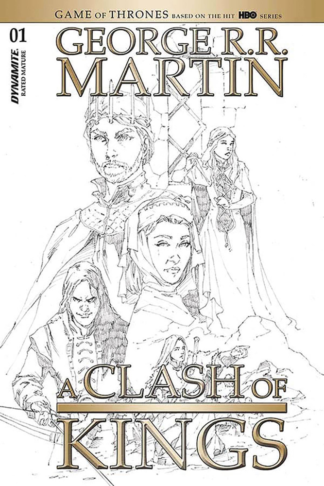 Image: George R.R. Martin's A Clash of Kings Vol. 02 #1 (incentive 1:20 cover - Rubi B&W)  [2020] - Dynamite