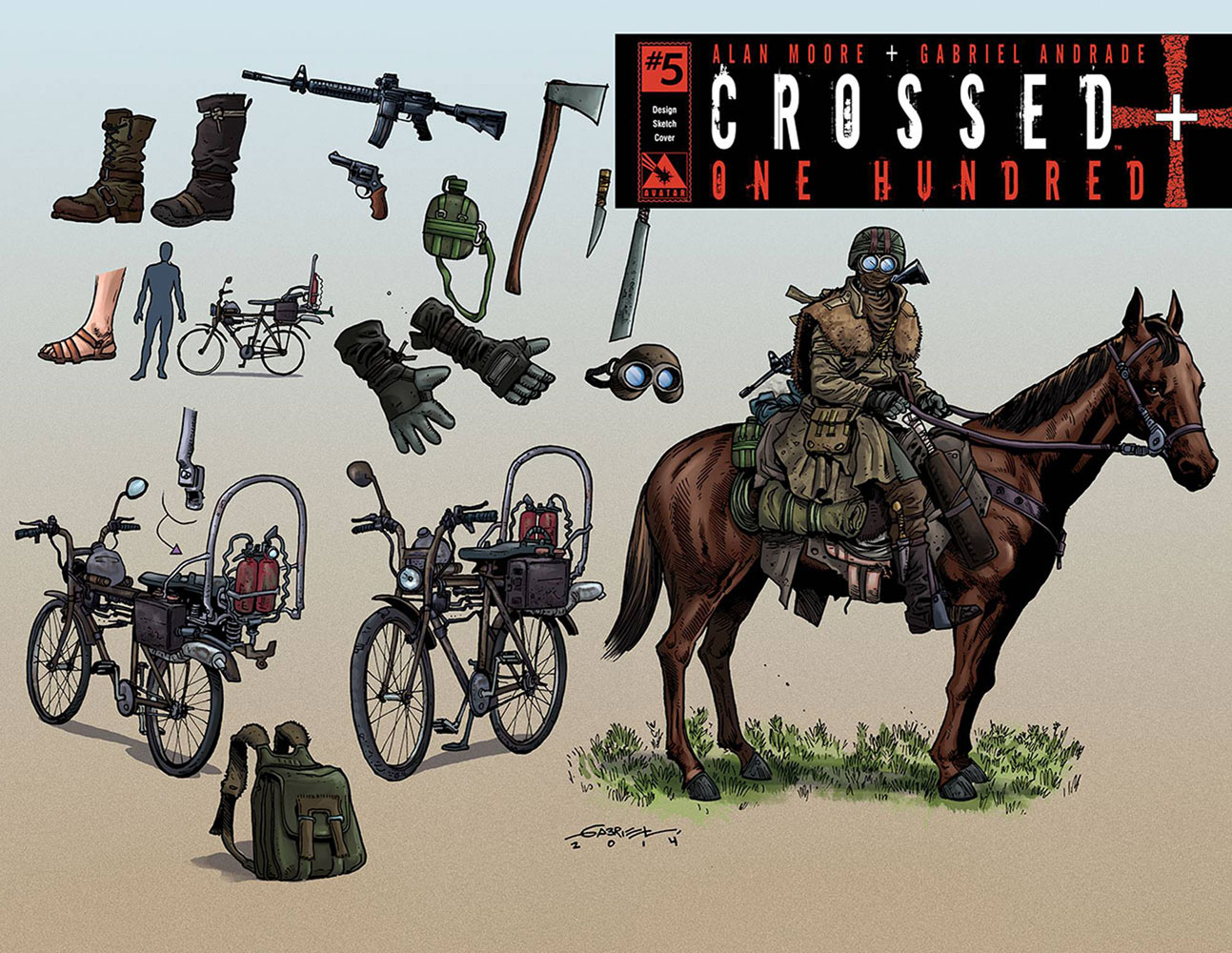 Image: Crossed +100 #5 (variant cover - Design Sketch) - Avatar Press Inc