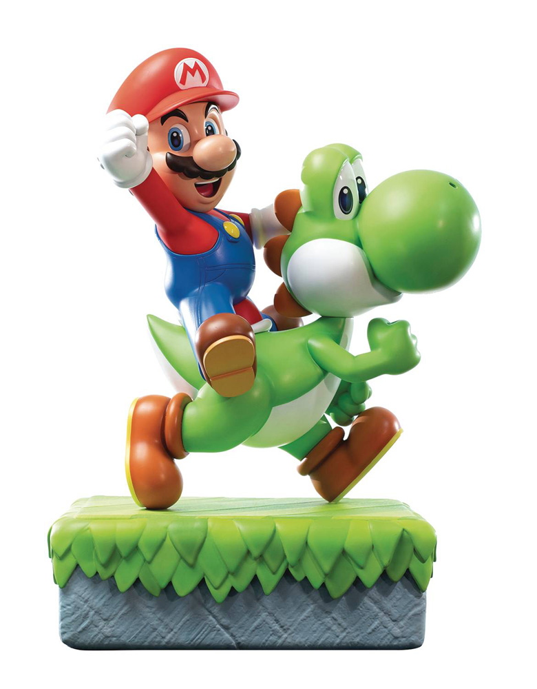 Image: Super Mario Resin Statue: Yoshi & Mario  - First 4 Figures