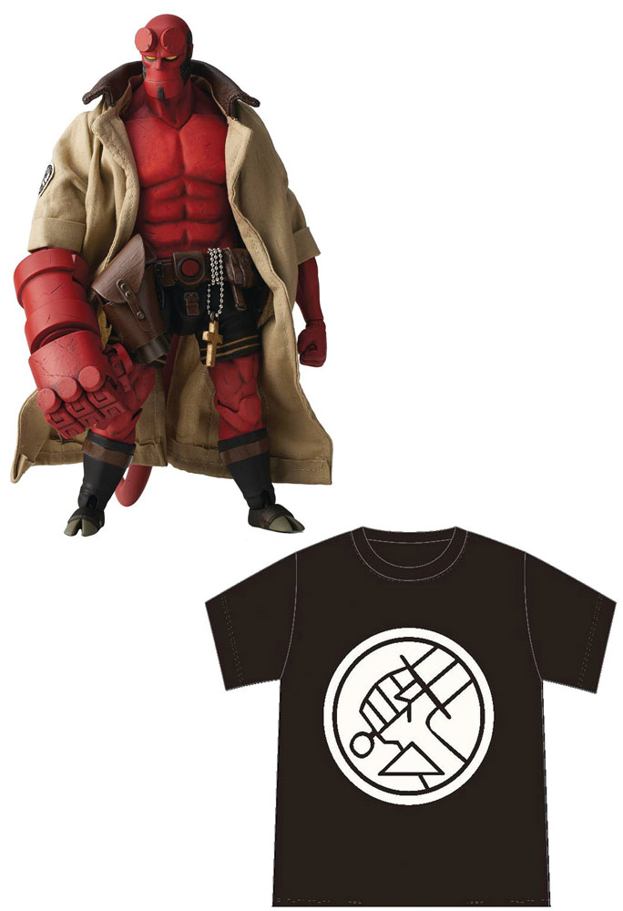 Image: Hellboy PX Action Figure: BPRD Shirt Version  (1/12 Scale) - 1000 Toys Inc.