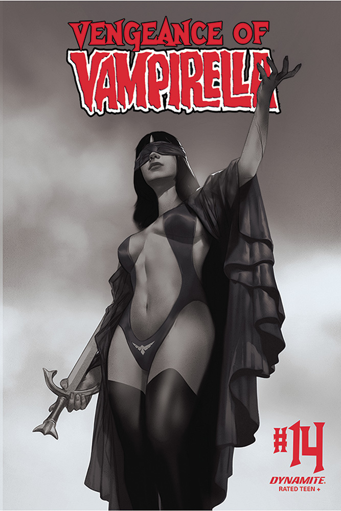 Image: Vengeance of Vampirella Vol. 02 #14 (incentive 1:30 cover - Oliver B&W)  [2021] - Dynamite