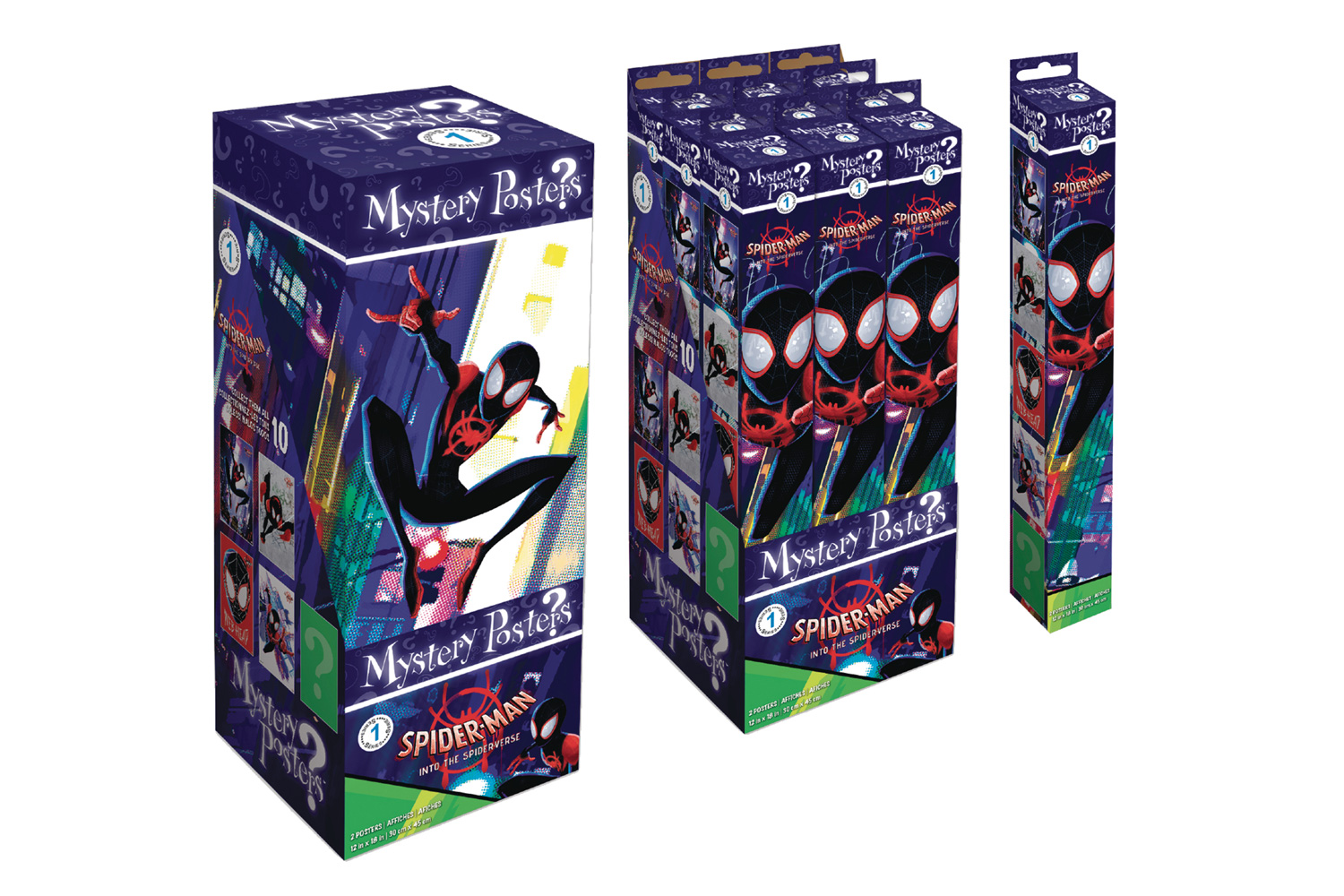 Image: Spider-Man Spider-Verse 9-Piece Mystery Poster Blind Mystery Box Display  - Trends Intl