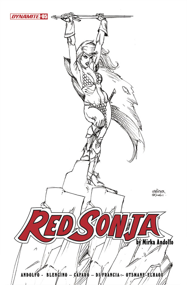 Image: Red Sonja [2021] #5 (cover H incentive 1:25 - Linsner B&W) - Dynamite