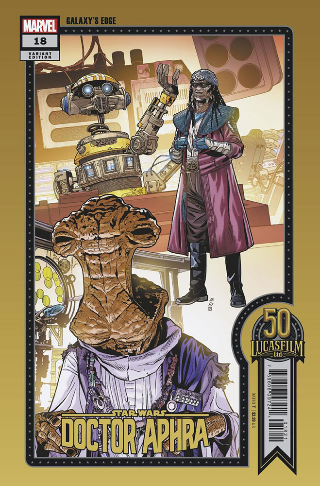 Image: Star Wars: Doctor Aphra #18 (variant Lucasfilm 50th Anniversary cover - Chris Sprouse) - Marvel Comics