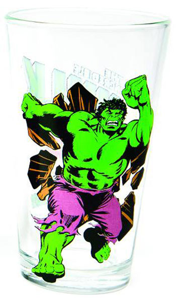 Image: Toon Tumblers Clear Pint Glass: Hulk  - 