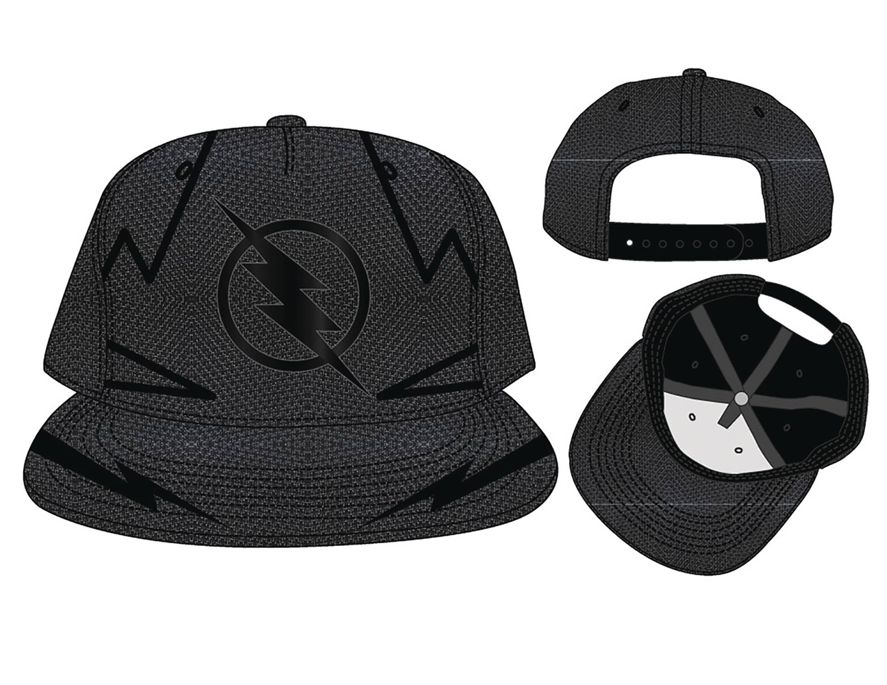 Image: Flash Snap Back Hat: Zoom Chrome Weld Embroidery Nylon  - Bioworld Merchandising