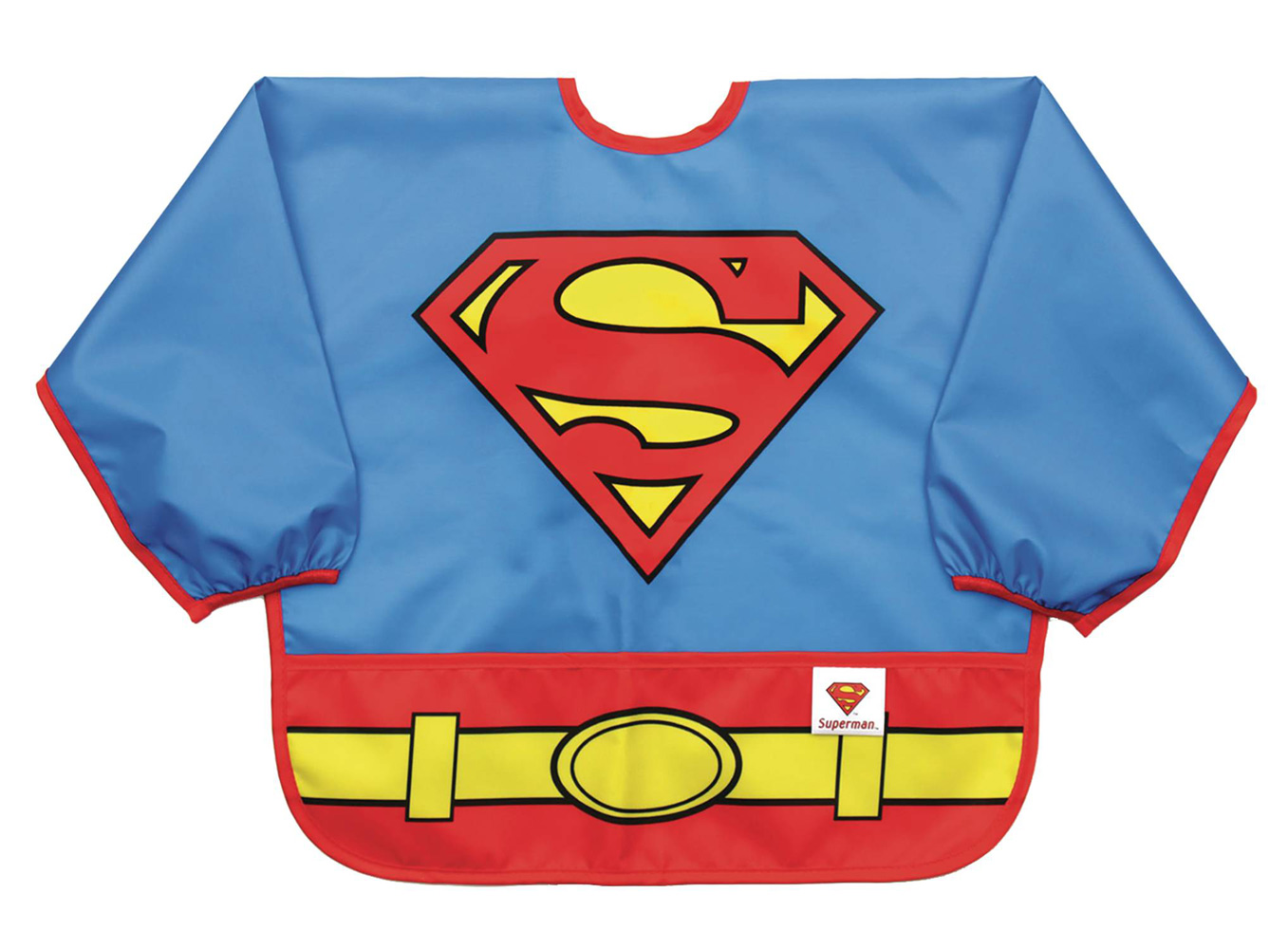 Image: DC Comics Jr. Sleeved Superbib: Superman  - Bumkins Finer Baby Products