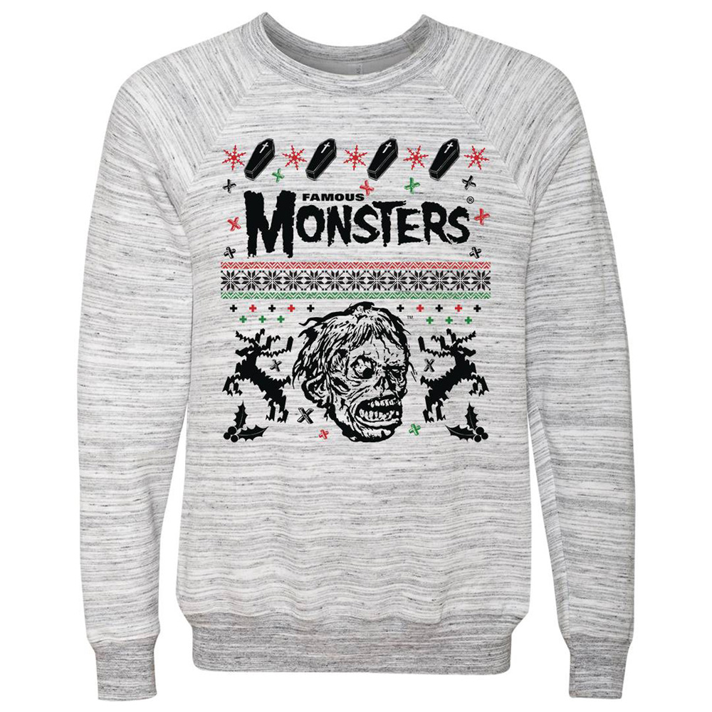 Image: Ugly Christmas Sweater [Grey]  (M) - Famous Monsters of Filmland