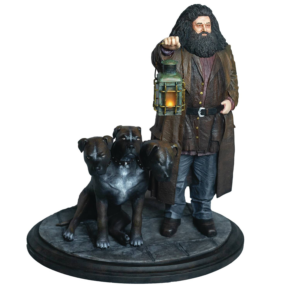 Image: Harry Potter Premium Statue: Hagrid and Fluffy  - Factory Entertainment