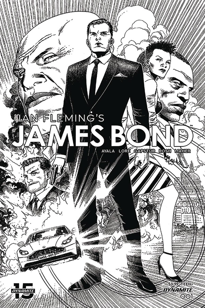 Image: James Bond #1 (incentive 1:10 cover - Cheung B&W)  [2019] - Dynamite