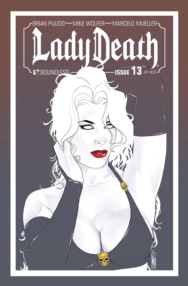 Image: Lady Death #13 (variant cover - Art Deco) - Boundless Comics