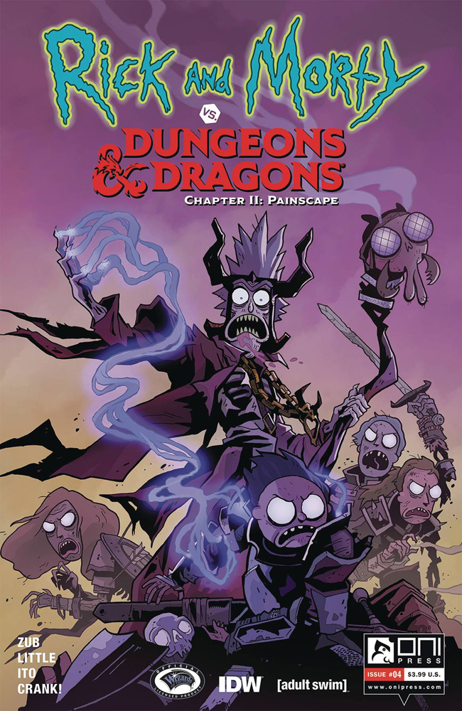 Image: Rick and Morty vs. Dungeons & Dragons II: Painscape #4 (cover A - Little) - Oni Press Inc.