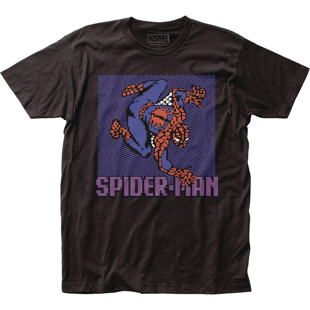 Image: Marvel T-Shirt: Spider-Man - 8Bit Crawler  (L) - Impact Merchandising