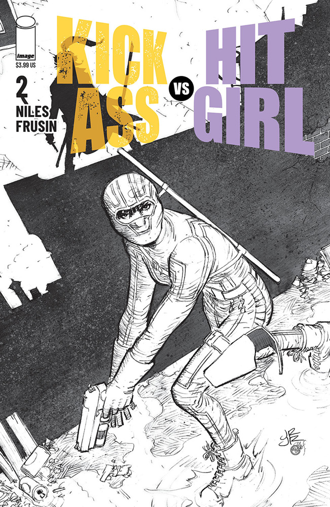 Image: Kick-Ass vs. Hit-Girl #2 (cover B - B&W) - Image Comics