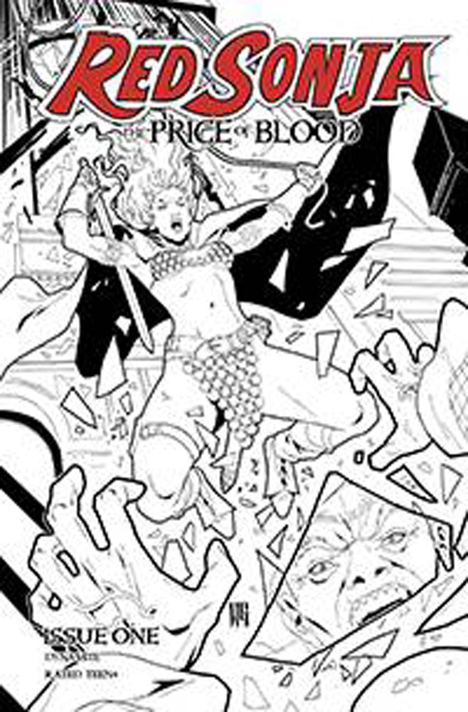 Image: Red Sonja: Price of Blood #1 (incentive 1:15 cover - Geovani B&W)  [2020] - Dynamite