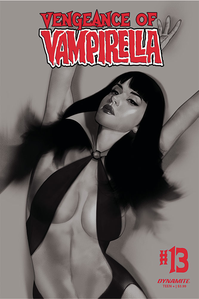 Image: Vengeance of Vampirella Vol. 02 #13 (incentive 1:30 cover - Oliver B&W)  [2020] - Dynamite