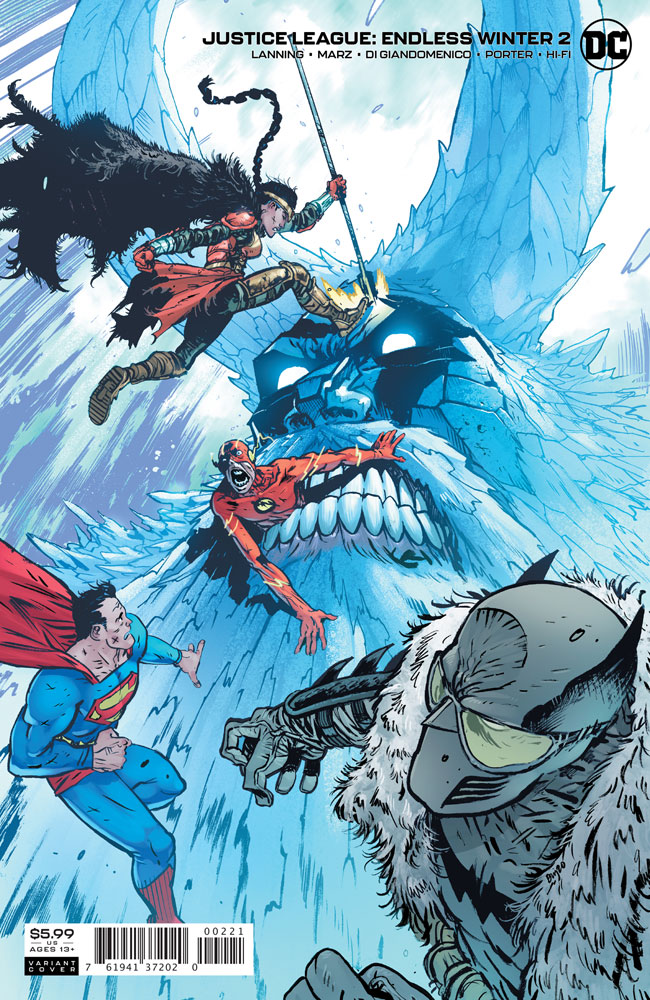 Image: Justice League: Endless Winter #2 (variant card stock cover - Daniel Warren Johnson) - DC Comics