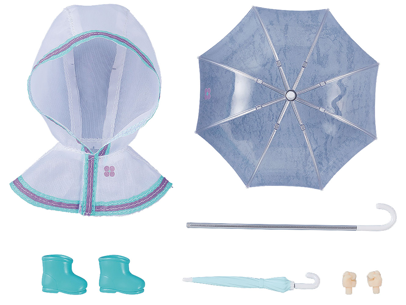 Image: Nendoroid Doll Outfit Set: Rain Poncho  (White version) - Good Smile Company