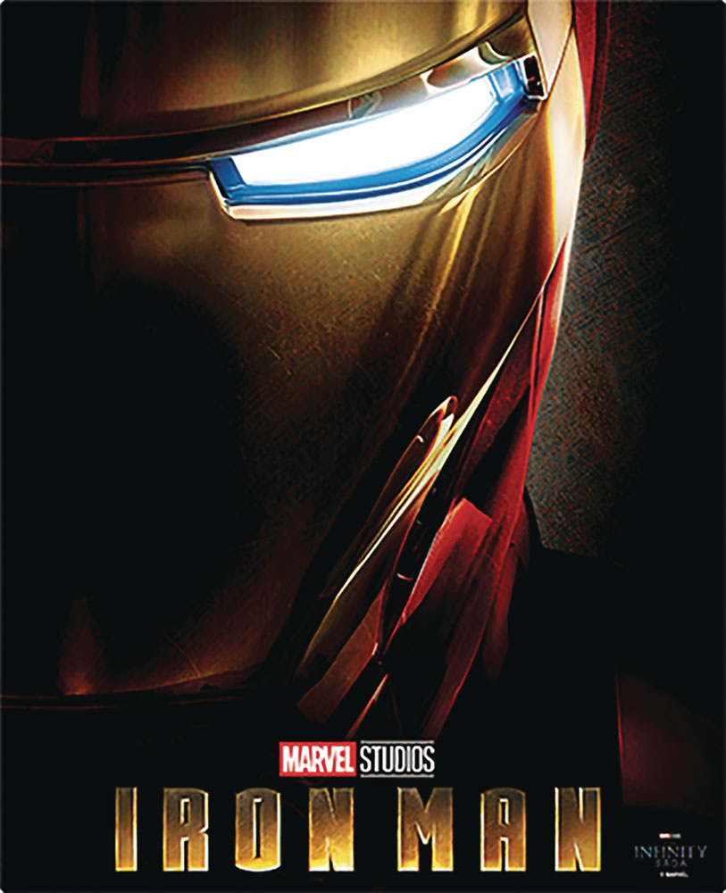 Image: Marvel Wood Wall Art: Iron Man Movie Poster  (16-inch) - Open Road Brands LLC