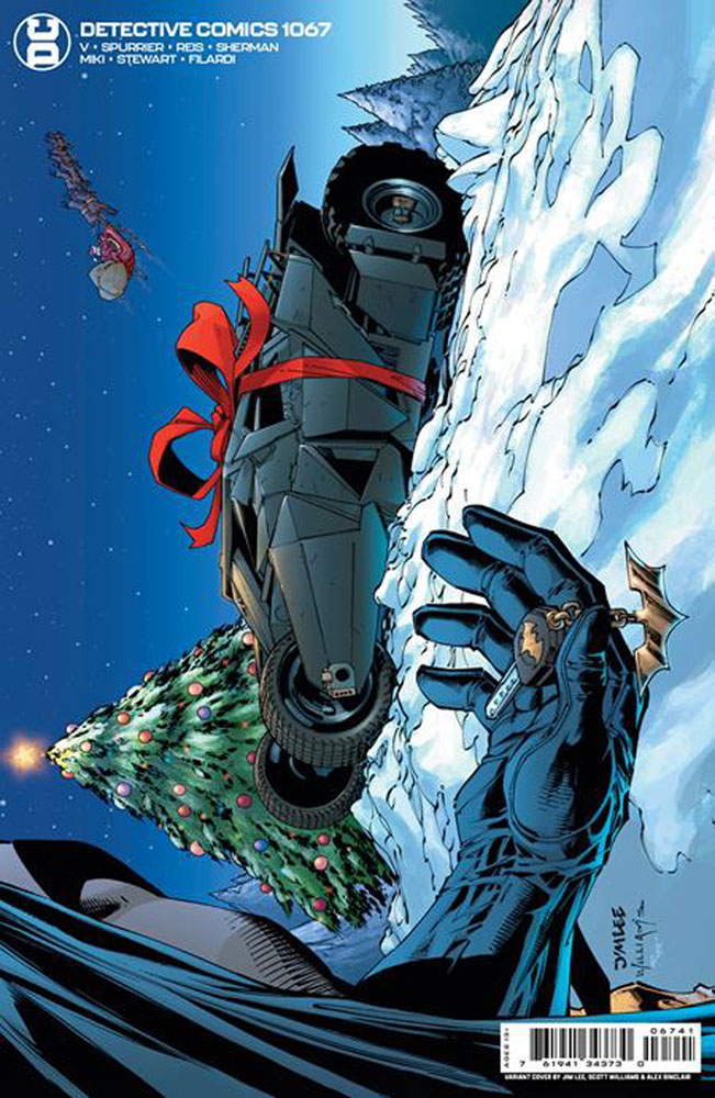 Image: Detective Comics #1067 (cover C cardstock DC Holiday Card - Jim Lee, Scott Williams, Alex Sinclair) - DC Comics