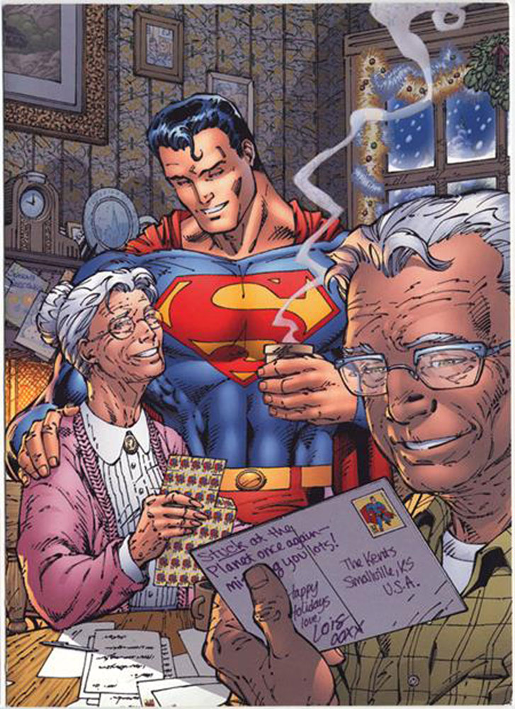 Image: Action Comics #1050 (cover R cardstock DC Holiday Card - Jim Lee, Scott Williams Alex Sinclair) - DC Comics