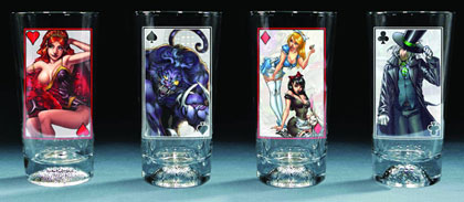 Image: Wonderland Pint Glass Set  (4) - Zenescope Entertainment Inc
