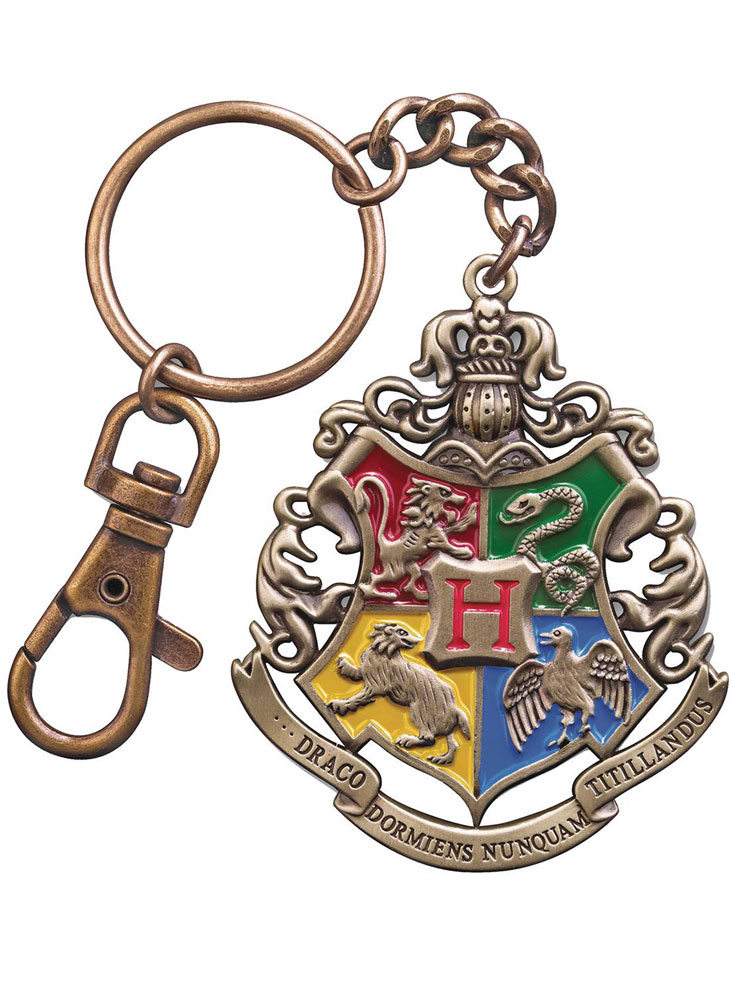 Image: Harry Potter Crest Keychain: Hogwart's Crest  - Noble Collection