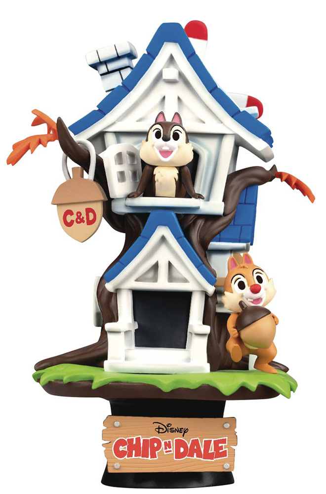 Image: Disney Ds-028 D-Stage PX Statue: Chip N Dale Treehouse  (6-inch) - Beast Kingdom Co., Ltd