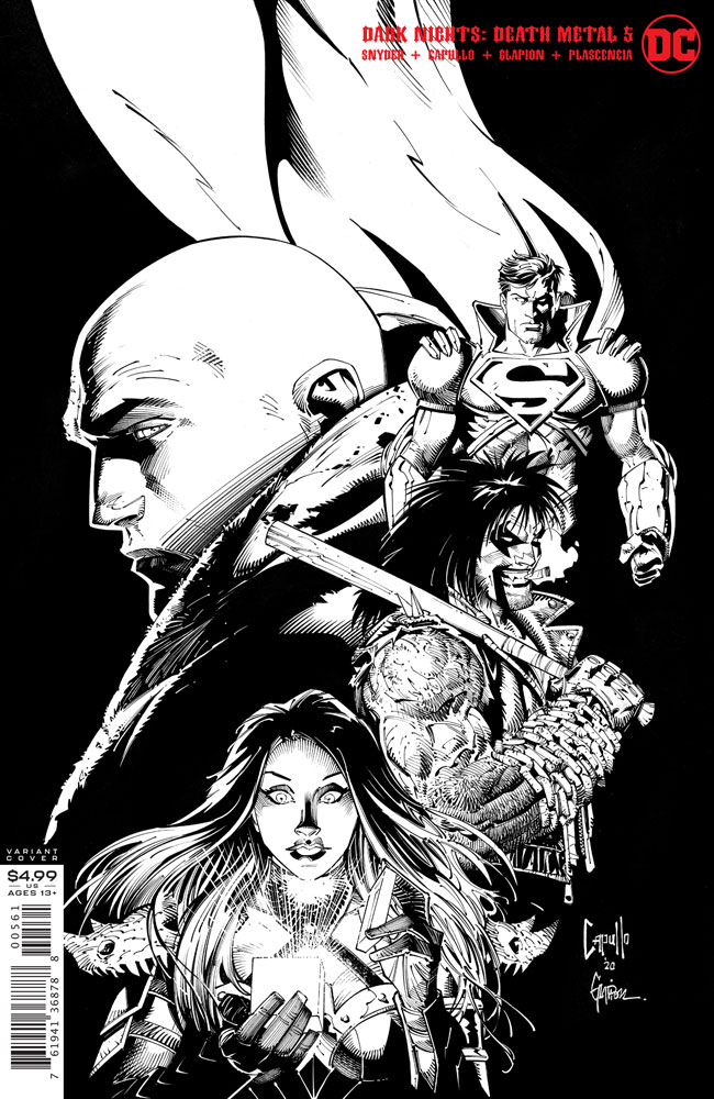 Image: Dark Nights: Death Metal #5 (incentive 1:100 B&W cover - Capullo & Glapion)  [2020] - DC Comics