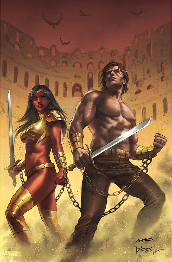 Image: Dejah Thoris vs. John Carter of Mars #5 (cover I - Parrillo virgin) - Dynamite