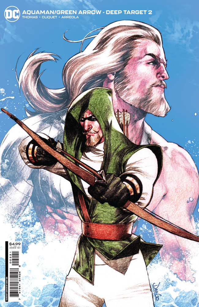 Image: Aquaman / Green Arrow: Deep Target #2 (variant card stock cover - Davi Go) - DC Comics