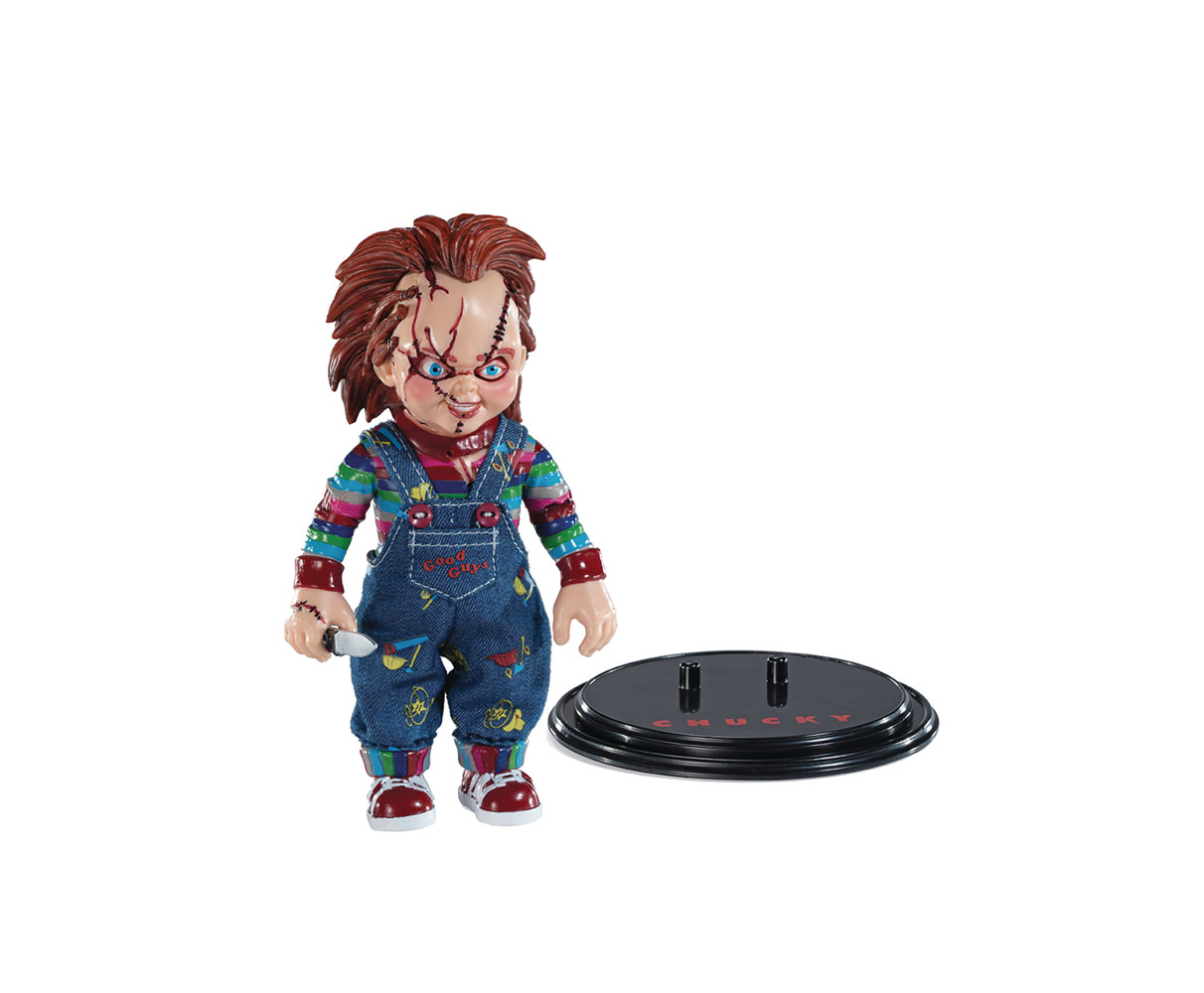 Image: Horror Bendy Figure: Chucky  - The Noble Collection