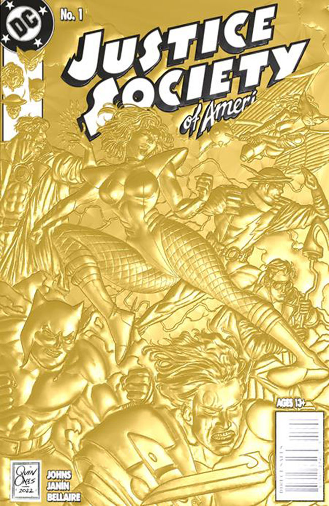 Image: Justice Society of America #1 (cover C card stock 90s Rewind Foil Embossed - Joe Quinones) - DC Comics
