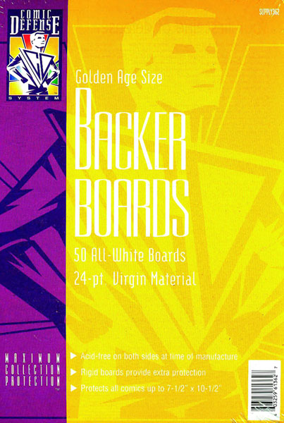 Image: Backing Boards: All-White Golden Age Size  (50) (SUPPLY362) - 